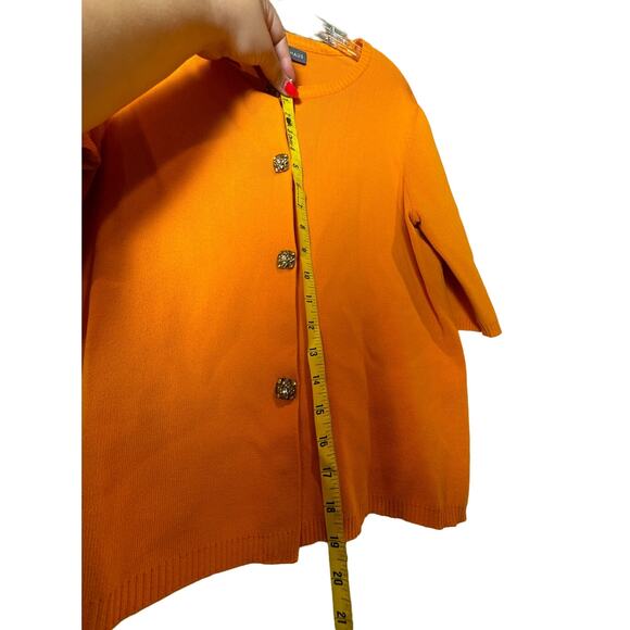 Vintage EUC Josephine Chaus Orange Snap Front Jewel Sparkly Buttons Golden Girls - Picture 12 of 16